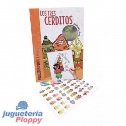 9013 Clasicos Punto A Punto Los 3 Cerditos Con Stickers