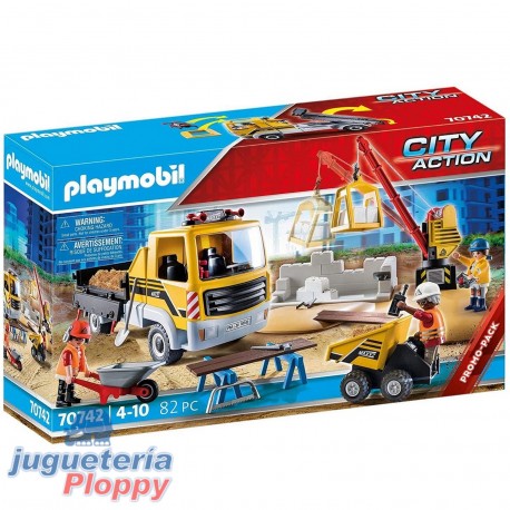 70742 Construcción Con Camión Volquete Playmobil