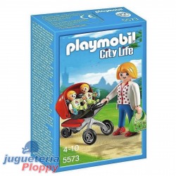 5573 Mamá Con Carrito De Gemelos Playmobil