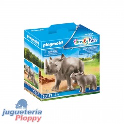 70357 Rinoceronte Con Bebé