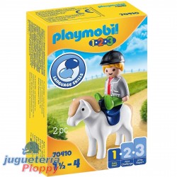 70410 1.2.3 Niño Con Poni Playmobil