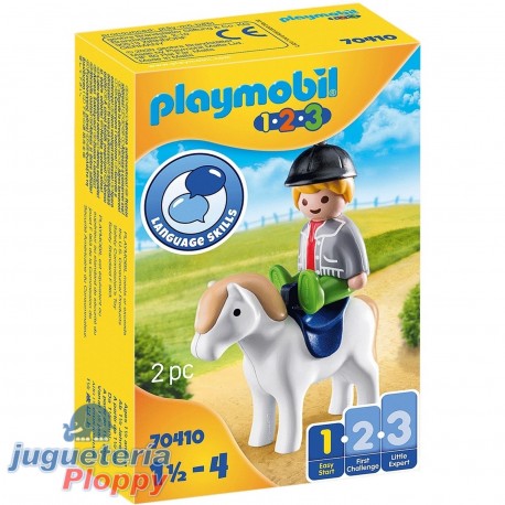 70410 1.2.3 Niño Con Poni Playmobil