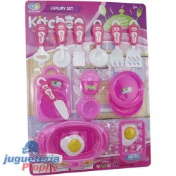 Set De Cocina Infantil X 14 Piezas Plastico Color P908336 Blister