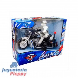 9966-1-Friction Motorcycle Moto Con Muñeco