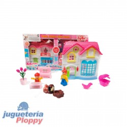 8069F-Villa Set Children Play Casa Con Accesorios