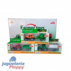 Fc17-21-Farmer Toy Tractor Con Acoplado