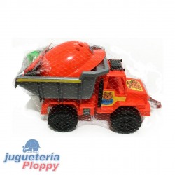 012144 Camion Volcador Junior Con Casco Y Accesorios Red