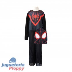 Cad 125710 Disfraz Miles Morales (Spiderman Negro) Con Luz Talle 1