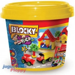 01-0610 Blocky Balde 2 150 Piezas Con Techos Plasticos