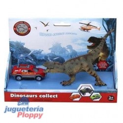 45330 Wd3660- Dinosaurio Con Auto En Caja