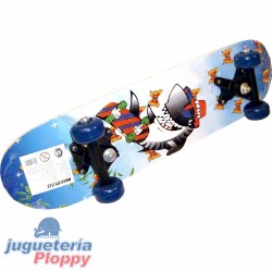 Skate Infantil 60 X 15 Cm Eje Plastico Ruedas De Pvc 15866-3-20102