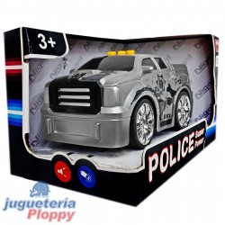 1091668 Auto Policia A Pilas Con Botones