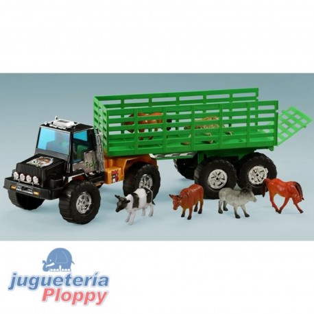 012404 Camion Jaula Bravo Con Animales En Caja