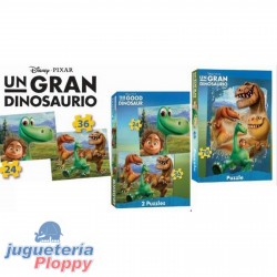 Dgd07963 2 Puzzles 24 Y 36 Piezas Y Puzzle 70 Piezas Un Gran Dinosaurio