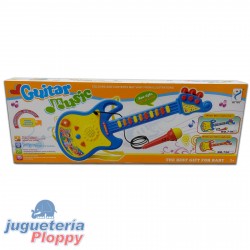 04015 Guitarra Musical De Teclas Y Microf Con Luces 8 Melodias