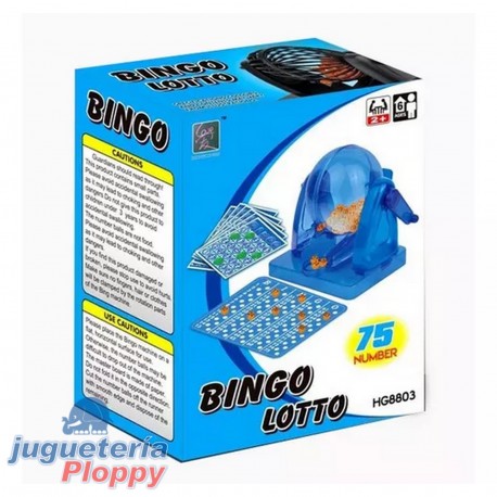 Ba-02063 Bingo Con Bolillero Chico En Caja