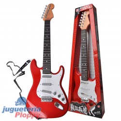 02011 Guitarra Electrica Simil Madera De Cuerda Con Melodias