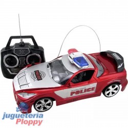 Auto Policia 1/16 Radio Control 27 Mhz 6 Funciones A Pila 1569958 Caja