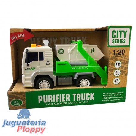 Bl7544 Camion Basura Verde 23.5*11.5*15.5 Cm