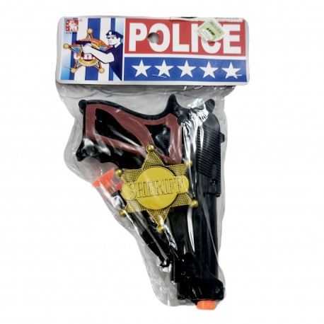 Ab-01165 Pistola Police Lanza Flechas Bolsa 16*11*4 Cm