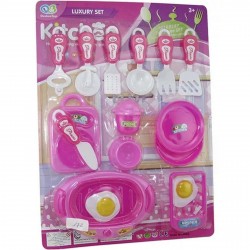 Set De Cocina Infantil X 14 Piezas Plastico Color P908336 Blister