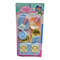 Set Cocina Infantil X 7 Piezas Con Anafe Blister Hwa1285440