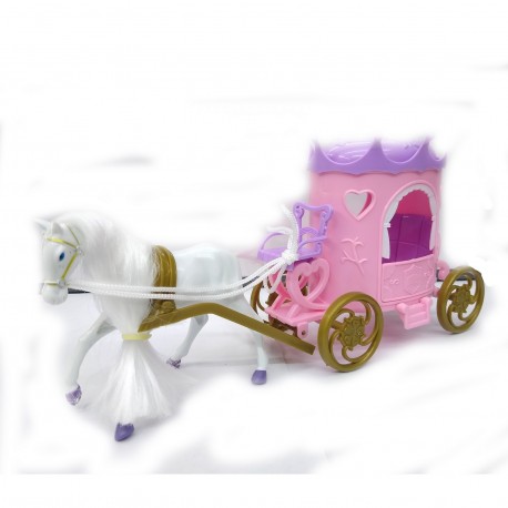 Carruaje Para Princesa Con Caballo Hwa180559 25 Cm Encaja Visora