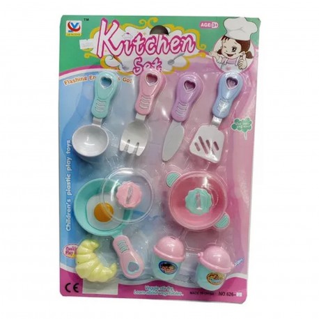 Set Cocina Infantil X 9 Piezas Utensilios Blister 1705452