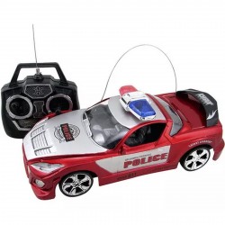 Auto Policia 1/16 Radio Control 27 Mhz 6 Funciones A Pila 1569958 Caja