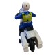 F8591 2688B-Police Motorcycle Salva Obstaculos Luz Sonido