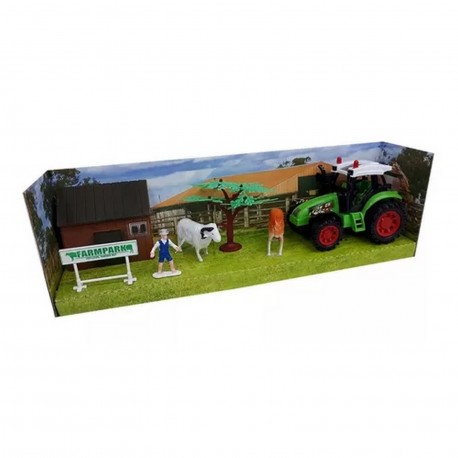 Ba-02160 Tractor Friccion Con Granja 40X9X13 Cm