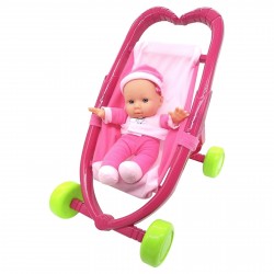 1302 Poppi De Vacaciones Con Carrito 31 Cm Cuerpo Blando 27X35X30 Cm