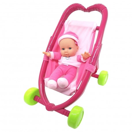 1302 Poppi De Vacaciones Con Carrito 31 Cm Cuerpo Blando 27X35X30 Cm