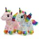 4159 Unicornio Parado 30Cm Con Corazones Aplicados 3 Colores