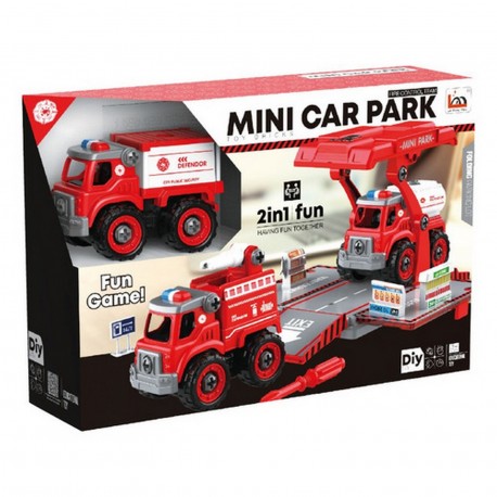 Ik0077 Diy Mini Rojo Set 2 Vehiculos