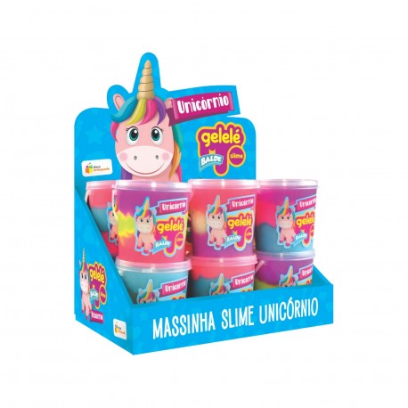 3761Sl Slime Balde 457 Gramos Tricolor Unicornio