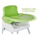 Okbb0216 Silla De Comer Plegable 3 En 1 - Verde Y Blanco