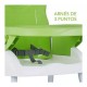 Okbb0216 Silla De Comer Plegable 3 En 1 - Verde Y Blanco