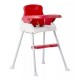 Okbb0215 Silla De Comer Plegable 3 En 1 - Rojo Y Blanco