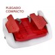 Okbb0215 Silla De Comer Plegable 3 En 1 - Rojo Y Blanco