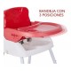 Okbb0215 Silla De Comer Plegable 3 En 1 - Rojo Y Blanco