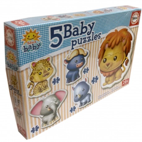 18024 5 Baby Puzzles Animales Salvajes