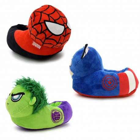 Mv047/8/9 Pantuflas Heroes Marvel Con Luz 3 Modelos 4 Talles