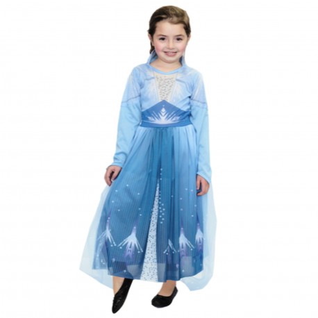 Cad 1015 Disfraz Frozen Ii Elsa Celeste Talle 2