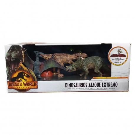 8803 Set Dinosaurios Ataque Extremo Articulado 12 A 14 Cm