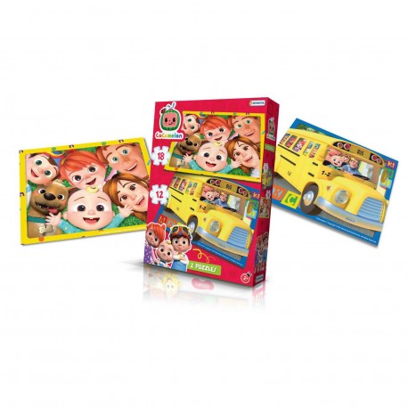 Coc00201 2 Puzzles 12 Y 18 Piezas Cocomelon