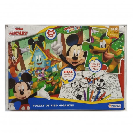 Dch07614 Puzzle De Piso Supergigante 24 Piezas Bifaz Mickey