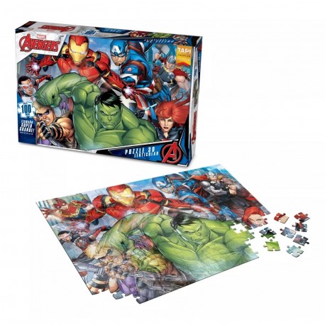 Vav03449 Puzzle 3D Lenticular 100 Piezas Avengers