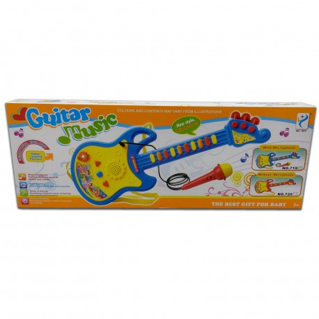 04015 Guitarra Musical De Teclas Y Microf Con Luces 8 Melodias