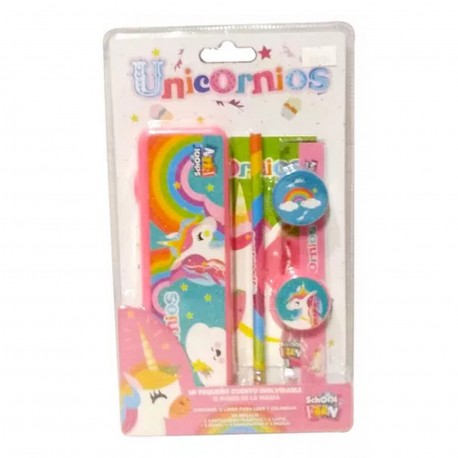 Set Escolar Unicornio/Dino
